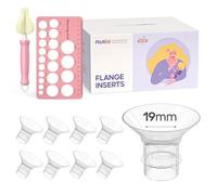 Nuliie 8PCS Flange Inserts 19mm for 24mm Flange/Shield of Most Pumps, BPA Free Inserts, Compatible with Momcozy/Medela/Elvie/Spectra/Bellababy/TSRETE/Willow/Nuliie Breast Pumps