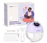 Nuliie Electric Breast Pump Hands-Free S32, Wearable Portable Breast Pumps 4 Modes 9 Levels, 24MM Comfortable Flange, More Private, Replaced Accessories Included (1 Pack, Purple)