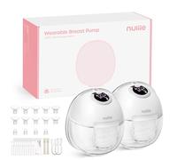 Nuliie Electric Breast Pump Hands-Free S32, Wearable Portable Breast Pumps 4 Modes 9 Levels, 24MM Comfortable Flange, More Private, Replaced Accessories Included (2 Pack, White)