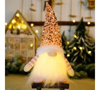 NULIYA Christmas Light Up Gnome Decoration - Christmas Gonks With Light - Light Up Gonks Christmas Decoration gift (1, PINK)