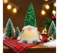 NULIYA Christmas Light Up Gnome Decoration - Christmas Gonks With Light - Light Up Gonks Christmas Decoration gift (1, green)