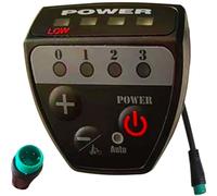 NULKOMMA Electric Bicycle LED Dispplay Meter POWER-T319 Bike Computer 5 Pin Waterproof Male Connector with 24V 36V 48V E Bike Control Panel and Retrofit Kit Accessories Match