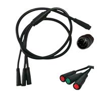 NULKOMMA Electric Bike Julet 8Pin 1T3 Extension Cable,1 to 3 Waterproof Cable Double 2Pin Female and 5Pin Female Connector for Motor Controller/Ebrake/Throttle/Display