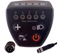 Nulkomma Electric Bike LED Display Meter 24V 36V 48V Cycling Computer Ebike LED Speed Control Panel with 5-pin Male Waterproof Plug