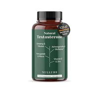Nullure Natural Testosterone Booster | Tribulus Maca Ashwagandha | Third-Party Tested in Germany | Vegan & No additives I Mens Health Supplements for Men | 120 Caps (2 Months) I Made in Barcelona