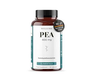 Nullure Palmitoylethanolamide Pea Supplement | 400 mg Capsule | Pure Pea | Third-Party Tested in Germany | Vegan | No additives | Anti-inflammatory · Pain Management | 90 Capsules | Made in Barcelona