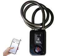 Nulock Keyless Bluetooth Bike/Motorcycle/Gate Lock IP44 Splash-proof Cycling Lock with 110db Alarm, 0.38" Diameter 31-inch Braided Steel Cable