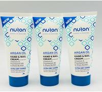 Nulon Argan Oil Extract Hand & Nail Cream Enriched with Vitamins E & B5 for Ultra Dry Hands, Pack of Three, Travel Size 75ml