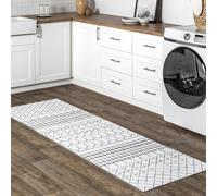 nuLOOM 2' x 8' SpinClean Machine Washable Stain-Resistant Area Rug with Non Slip Backing, Low Profile for Living Room, Bedroom, and Dining Room, Blythe Grey