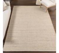 nuLOOM 2x10 Elfriede Jute & Cotton Hand Woven Area Rug, Natural, Solid Rustic Farmhouse Style, Weaved Design, Natural Fiber, For Bedroom, Living Room, Dining Room, Hallway, Office, Entryway