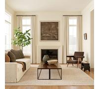 nuLOOM 3x4 Elfriede Jute & Cotton Hand Woven Area Rug, Natural, Solid Rustic Farmhouse Style, Weaved Design, Natural Fiber, For Bedroom, Living Room, Dining Room, Hallway, Office, Entryway