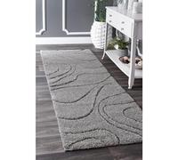 nuLOOM Carolyn Cozy Soft & Plush Shag Runner Rug, 2' 6" x 6', Dark Grey