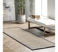 nuLOOM Elijah Farmhouse 60 x 180 cm Seagrass Runner, Dark Grey