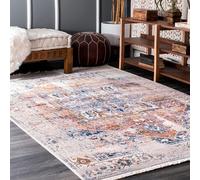 nuLOOM Harriet Vintage Medallion Fringe Accent Rug, 2" x 3", Ivory