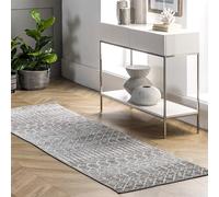 nuLOOM Moroccan Blythe Runner Rug, 2' 6" x 18', Dark Grey