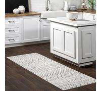 nuLOOM Moroccan Blythe Runner Rug, 2' 6" x 18', Grey/Off-white