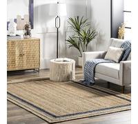 nuLOOM Rikki Coastal Braided Jute Area Rug, 3x5, Navy