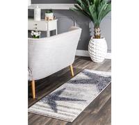 nuLOOM Thomas Paul Starfish and Striped Runner Rug, 2' 6" x 8', Grey