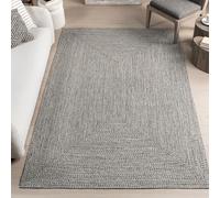 nuLOOM Wynn Braided Indoor/Outdoor Runner Rug, 2' 6" x 14', Light Grey/Salt and Pepper