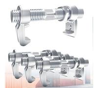 NULTRUMA 4 Pack Shipping Container Bridge Fitting Clamp, 260mm Galvanized Screw Clamp for Connecting 20/40FT Containers, Heavy Duty Rail Accessories Kit with Side Twist Lock