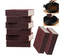 Nuluxi Magic Carborundum Sponge Emery Wipe Sponge Kitchen Cleaning Sanging Sponge Sponge Scourer Washing Up Sponges Multi-Purpose Removing Rust Kitchen Garage Suitable for Kitchens Bathroom(8 Pieces)