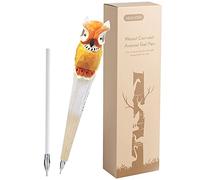 NULYDO 100% Handmade Wood Carved Animal Gel Pen | Owl, Fun Pen Cute Stationary Supply, Novelty Writing Pen, Office Supply, Unique Gift Pen for Animal Lovers