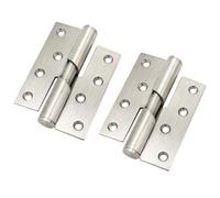 NULYLU 1 Pair Automatic Closing Hinge for Bathroom Door and Fitting Room Door Stainless Steel Material with Smooth Surface and Easy to Install Silver Finish