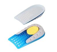 NULYLU 1 Pair Height Increase Insoles Invisible Cushion Sports Shoe Pads with Thickened Heel Design Shockproof Breathable TPE and Velvets Material Anti-Skid Heel Pad for Exercise