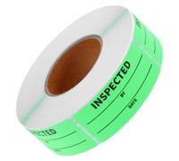 NULYLU 1 Roll 500pcs Inventory Control Labels 1 X 2.25 Inch Inspected Stickers for Warehouse Shipping Handling and Quality Inspection