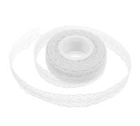 NULYLU 1 Roll Lace Ribbon Lace Trim Ribbons Soft Breathable Material Elegant Design Intricate Pattern White for Wedding Decorations and Parties DIY Present Wrapping