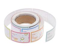 NULYLU 1 Roll Removable Labels Easy to Peel Off Food Container Date Stickers for Kitchen and Pantry Use Copper Plated Paper Blank Stickers for Bottles and Jars 200 Labels