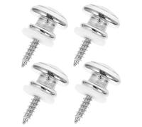 NULYLU 1 Set Metal Guitar Strap Locks Guitar Strap Buttons for Acoustic Electric Bass Ukulele Easy Installation Smooth Finish No Scratch Design