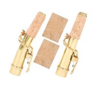 NULYLU 1 Set Soprano Saxophone Neck Replacement with Cork Sheets Bend Straight Brass Necks for Saxophonists Durable and Lightweight Design for Performance and Practice