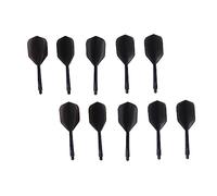 NULYLU 10 Pcs Black Threaded Integrated Dart Shafts and Flights Plastic Anti-fall Dart Accessories for Professional Electronic Dartboards