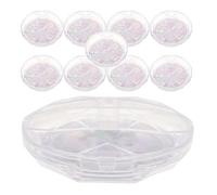 NULYLU 10 Pcs False Eyelash Storage Box Thickened Transparent Diamond Cut Circle Lash Packaging Case Portable Lightweight Lash Holder for Women Travel and Makeup Use