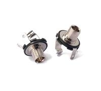 NULYLU 10 PCS Guitar Jack Socket Connectors with Nuts and Washers Chrome Panel Mount Output Jack Plates for Acoustic Electric Bass Guitar Accessories Copper and Iron Material Easy