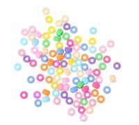 NULYLU 1000pcs Acrylic Hole Barrel Beads Rice Beads DIY Making Jewelry Making Supplies Unique Elegant Lovely Shape Design Beautiful Accessories for Bracelets and Pendants