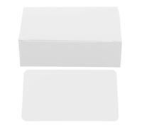 NULYLU 100pcs Blank Paper Cards Memory Cards with Rounded Corners Smooth Writing Surface Double-sided Blank Surface for Creative Projects and Study Sessions