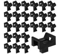 NULYLU 100pcs Cable Tie Base Mount Zip Tie Holder Nylon with Screw Holes Black, Organise and Secure Cables