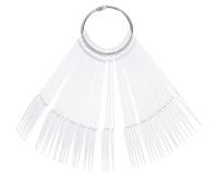 NULYLU 100pcs Foldable Fan Shape Nail Colour Display Tips Made of Sturdy Abs Material for Nail Art Salon and Practice Easy to Use