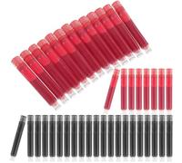 NULYLU 100pcs Fountain Pen Ink Refills Lightweight Smooth Writing Ink Sacs Assorted Colours for Schools and Office Use, Simple and Generous Design for Students