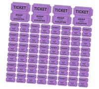NULYLU 100pcs Purple Raffle Tickets for Events Activities Design for Concerts Parties School Church Drawings
