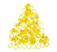 NULYLU 100pcs Yellow Abs Pigeon Identification Rings Bird Foot Bands Easy to Manage and Reduce Loss for Racing Pigeons and Birds