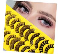 NULYLU 10pairs False Eyelashes for Women Lightweight Natural-looking Makeup Lashes for Weddings Parties and Everyday Wear Easy to Apply Comfortable Fit Your Beauty Wispy Lashes