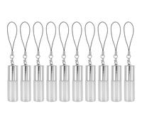 NULYLU 10pcs 5ml Pearlescent White Glass Roller Bottles for Essential Oils with Stainless Steel Balls, Refillable Leakproof Mini Perfume Roll-On Bottles with Gold Pendant Caps,