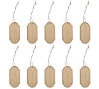 NULYLU 10pcs Bamboo Square Plant Labels Reusable Hanging Plant Tags Decorative Identification Signs for Outdoor Gardening with Minimalist Elegant Style