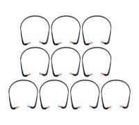 NULYLU 10pcs Banded Silicone Noise-Blocking Ear Buds with Neck Cord Multipurpose Sound Protection for Sleep Work and Travel