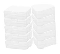 NULYLU 10pcs Cosmetic Sponge Container Makeup Sponge Storage Box Portable Travel Makeup Powder Puff Case Egg Shaped Design