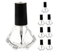 NULYLU 10pcs Empty Nail Polish Bottles Brush Refillable Gel Polish Containers for Cosmetic Dispensing