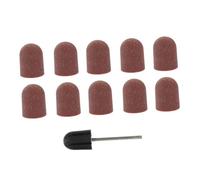 NULYLU 10pcs Grit Nail File Sanding Caps for Nail Art Callus Remover Foot File Caps